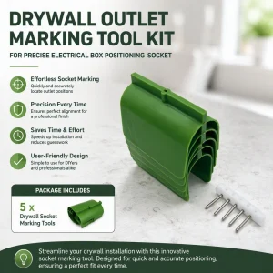 5x Drywall Outlet Marking Tool Kit for Precise Electrical Box Positioning Socket